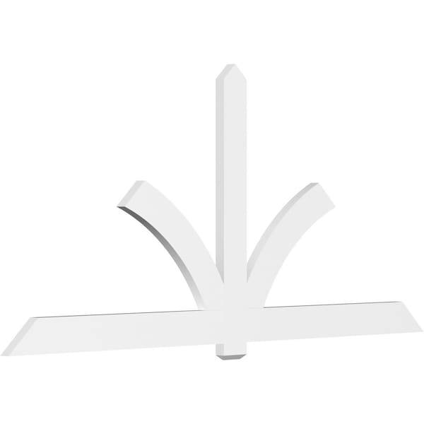 Ekena Millwork Redmond Architectural Grade PVC Gable Bracket, 108"W x 49 1/2"H x 2"D x 6"F, 11/12 Pitch GBP108X50X0206RED00 - main